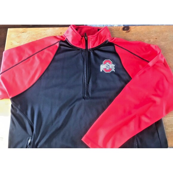 Ohio State Buckeyes Quarter Zip Fleece Sweatshirt OSU 2XL XXL Quarterzip - Picture 1 of 10